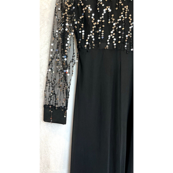 Made with Love Sheer Sequins Formal Maxi Dress Size XL Wedding Mother Bride NWT - Picture 16 of 16